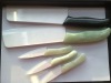 ceramic kitchen knife with different natural jade handles