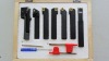 circle cutting tools with recycling inserts(blades) seven cutting tools put into a wooden box, Neutral packing.