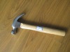 claw hammer with wooden handle