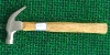 claw hammer with wooden handle