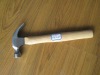 claw hammer with wooden handle