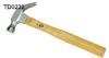 claw hammer with wooden handle