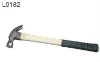 claw hammer with wooden handle