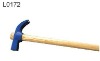 claw hammer with wooden handle