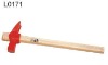 claw hammer with wooden handle