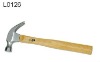 claw hammer with wooden handle