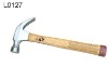 claw hammer with wooden handle