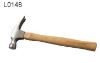 claw hammer with wooden handle