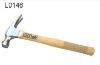 claw hammer with wooden handle