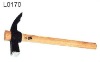 claw hammer with wooden handle