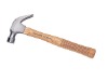 claw hammer with wooden handle
