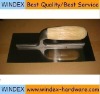 concrete plaster trowel with wooden handle