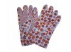 cotton work glove with mini pvc dot