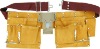 cow split leather tool pouch with many pockets JX -3