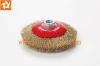 crimped wire bevel cleaning brush with nut