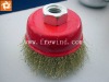 crimped wire cup brush with nut