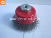 crimped wire cup brush with nut