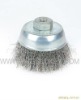 crimped wire cup brush with nut