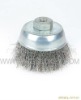 crimped wire cup brush with nut