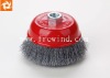crimped wire cup brush with nut