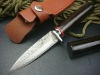 damascus fixed blade knife / damascus steel knife / fixed blade damascus knife