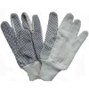 dotted cotton canvas gardening gloves