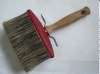 double boiled grey bristle ceiling brush with wooden handle