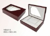 fashion glass window high quality cosmetic box with EVA interior