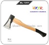 felling axe with wooden handle
