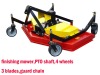 finish mower with 3 blades,65MN steel,wheel,independent slip clutch,PTO shaft,pin,gear box,for golf course.