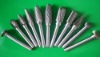 five types of carbide burrs packaged with plastic box