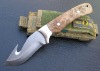 fixed blade knife with stainless steel handle