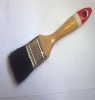 flat style 100% pure balck boiled bristle and wooden handle paint brush