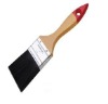 flat style 100 pure balck twice boiled bristle paint brush with wooden handle HJFPB20223#
