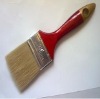 flat style 100 pure white boiled bristle and wooden handle paint brush