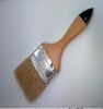 flat style 20202# pure white boiled bristle paint brush with wooden handle