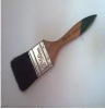 flat style 20208# colored wooden handle and natural black boiled bristle paint brush