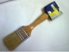 flat style 80%top natural white boiled bristle and lacquer wooden handle paint brush