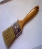 flat style 80%top natural white boiled bristle and lacquer wooden handle paint brush