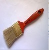 flat style 80%top natural white boiled bristle and wooden handle paint brush