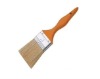 flat style 80%top natural white twice boiled long hair and long wooden handle paint brush