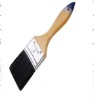 flat style 80%top pure balck twice boiled bristle paint brush with wooden handle