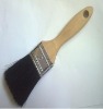 flat style 80% top pure black boiled bristle and wooden handle paint brush