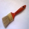 flat style 80%top pure white boiled bristle and wooden handle paint brush