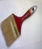 flat style 80% top pure white boiled bristle and wooden handle paint brush