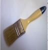 flat style 80% top pure white boiled pig bristle and wooden handle paint brush