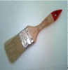 flat style 80% top white boiled bristle professional painting brush with wooden handle HJFPB20211#