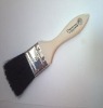 flat style natural black boiled bristle paint brush with plastic handle