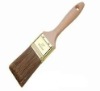 flat style natural boiled bristle and wooden handle paint brush