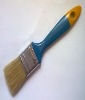 flat style natural white boiled soft bristle and wooden handle paint brush